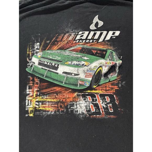 Nacsar Dale Earnhardt Jr T shirt Mens Large Big Graphic #88 Amp Energy Vtg Black - Picture 6 of 11